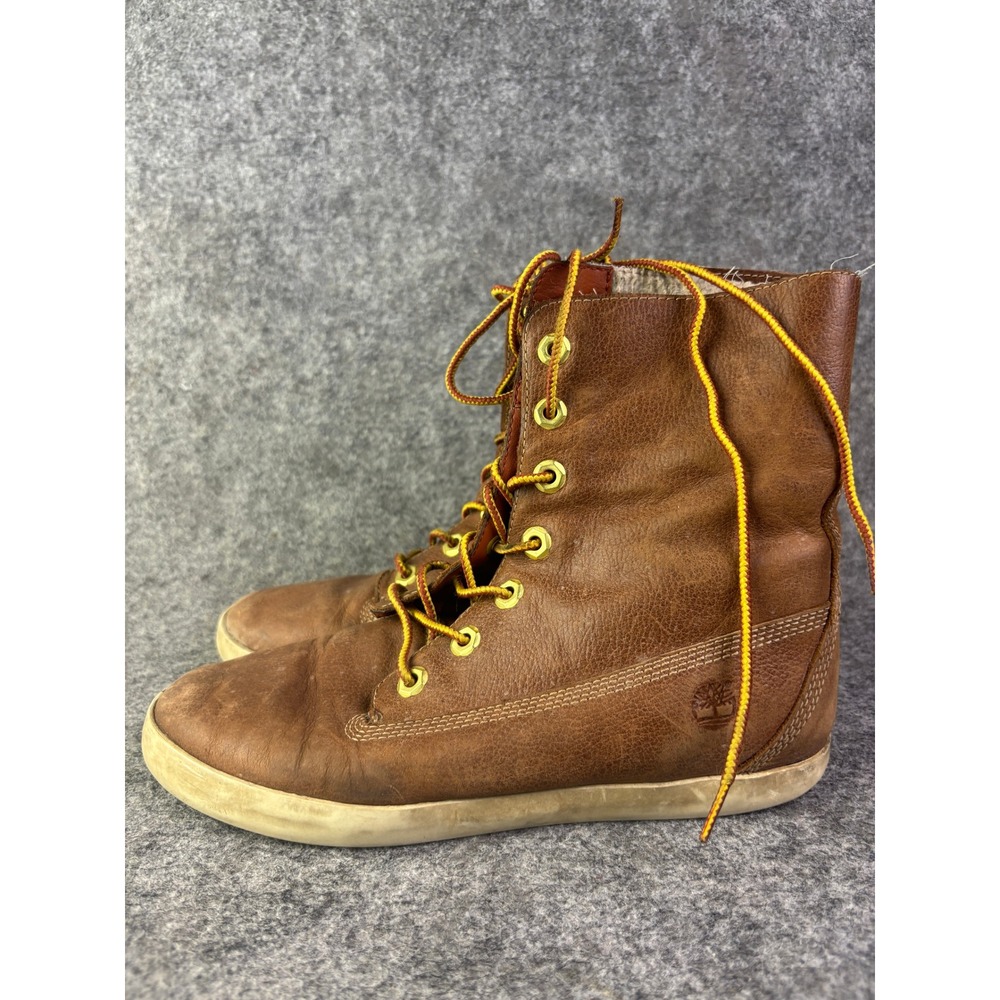 Timberland Nellie Chukka Boots Womens 7.5 Brown Leather Shearling Lined 20365